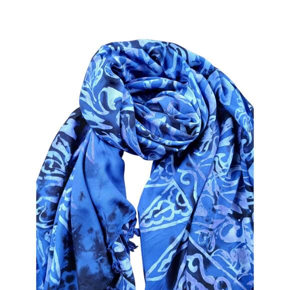 Blue Batik Rama Saron Women 46x63 po Beach Travel Vacation Boho Style 100% Rayon - Picture 4 of 5